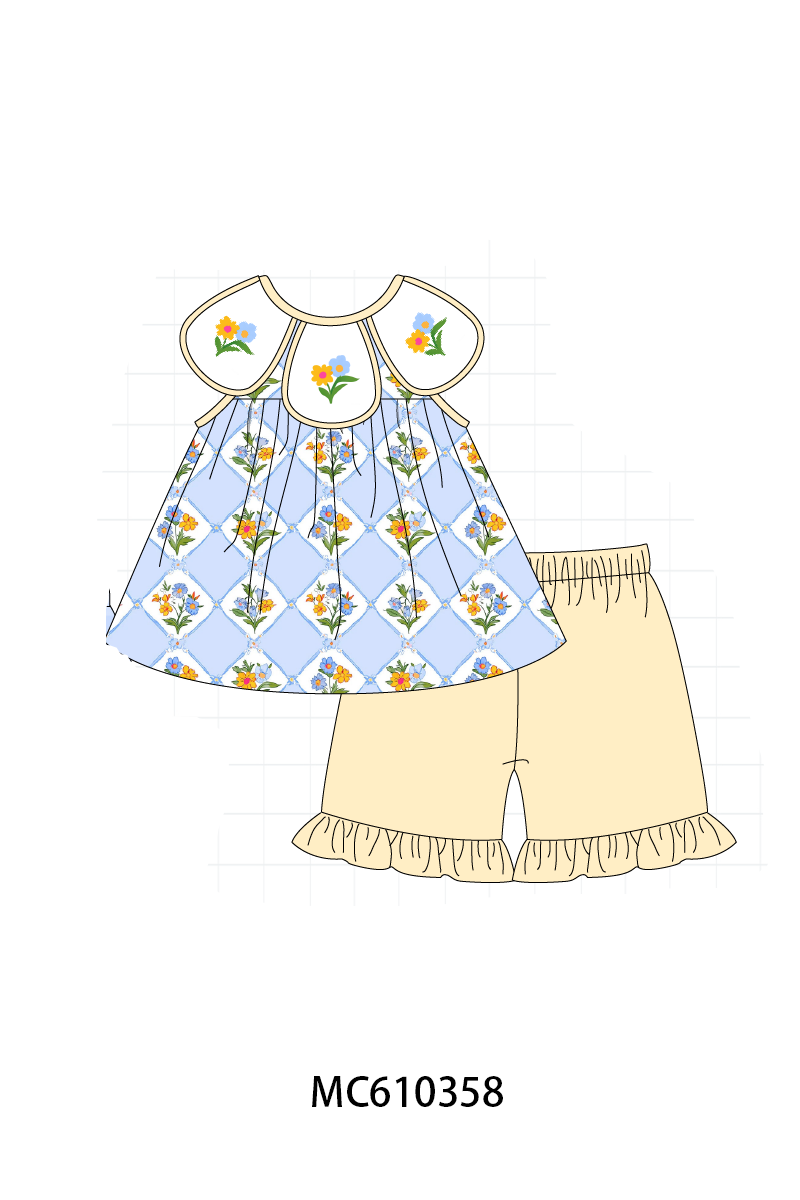 PO108 Blue floral embroidery collection - closing 10/26 - ETA march