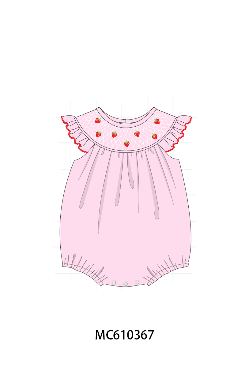 PO108 Pink strawberry smocked collection - closing 10/26 - ETA march