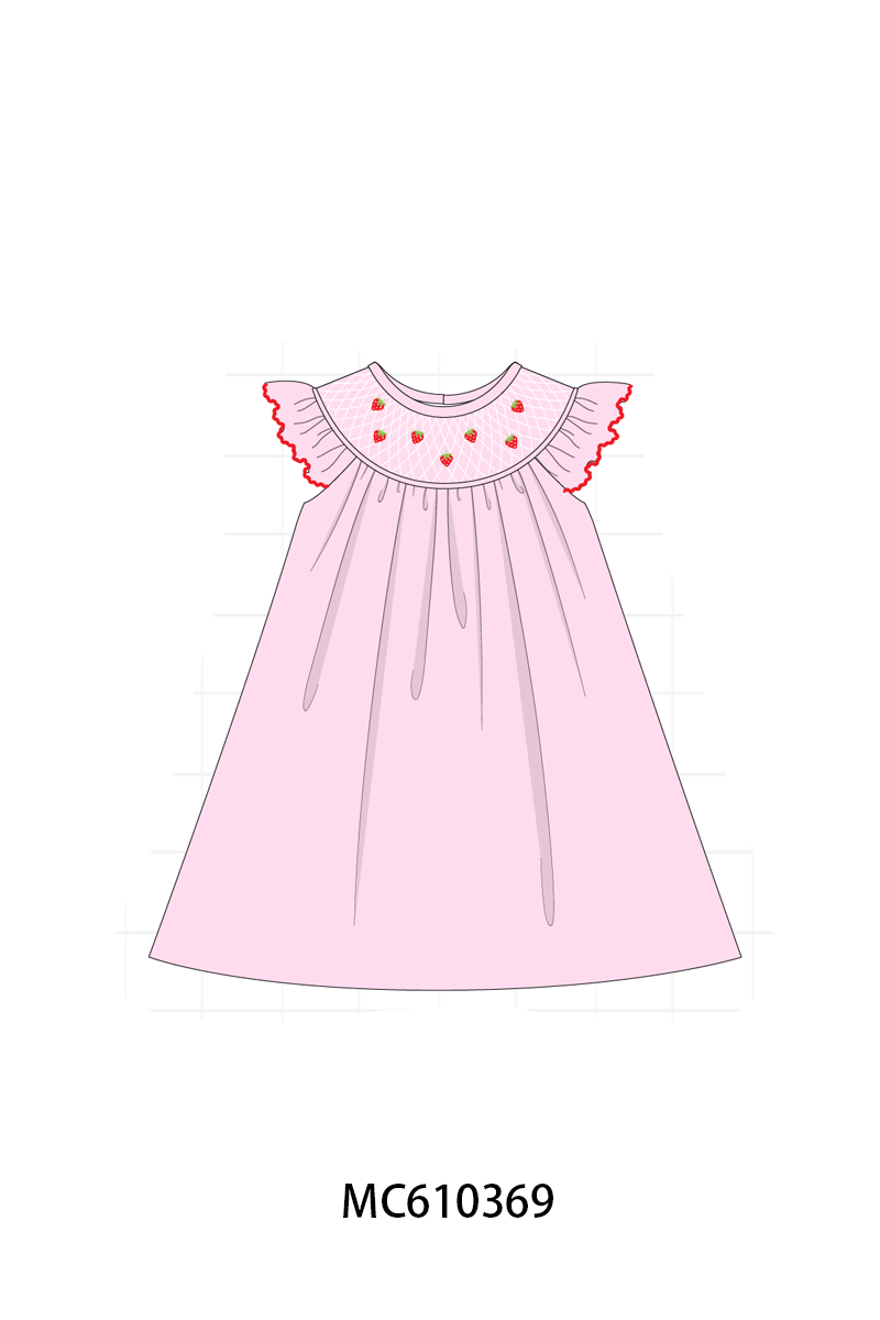 PO108 Pink strawberry smocked collection - closing 10/26 - ETA march