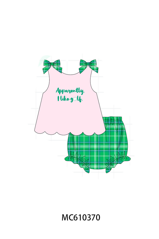 PO108 Green golf embroidery plaid collection - closing 10/26 - ETA march