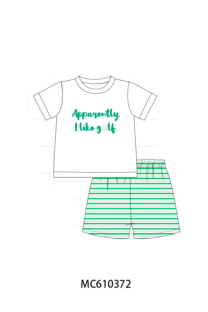 PO108 Green golf embroidery plaid collection - closing 10/26 - ETA march