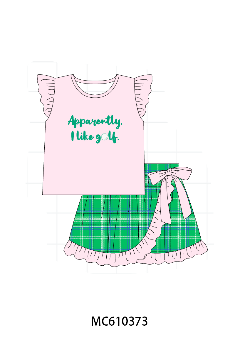 PO108 Green golf embroidery plaid collection - closing 10/26 - ETA march