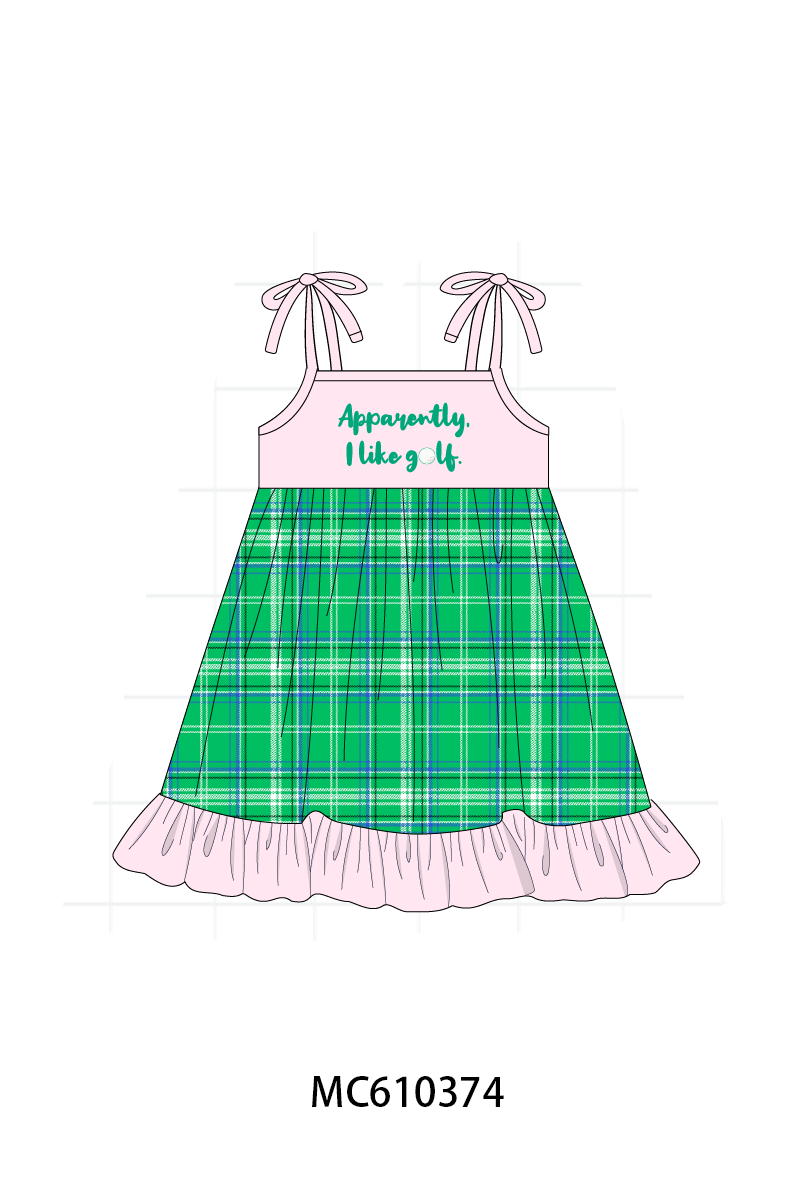 PO108 Green golf embroidery plaid collection - closing 10/26 - ETA march
