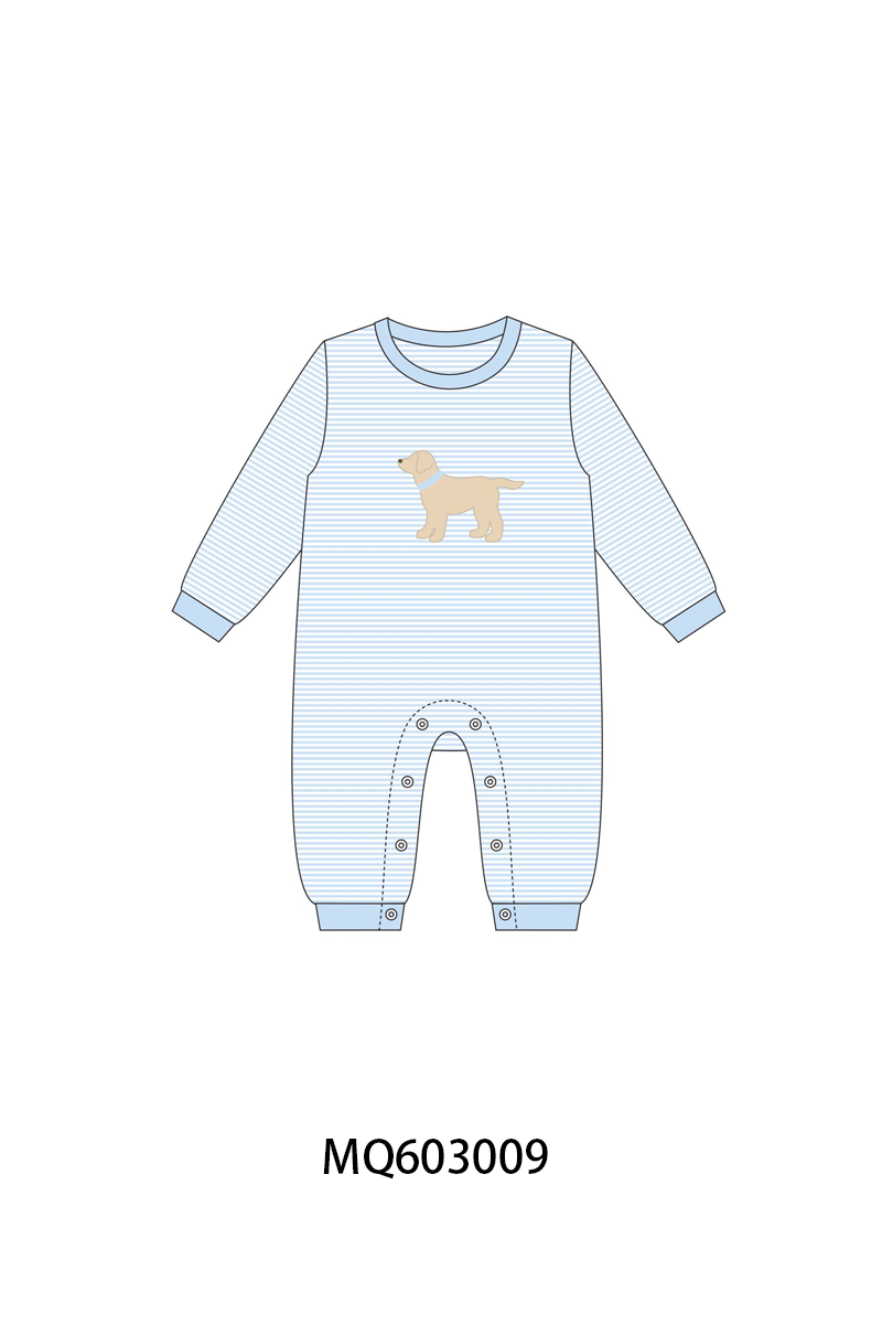 PO84 Blue&pink puppy embroidery stripe collection - ETA late august - closing 3/23