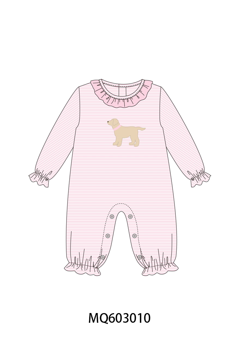 PO84 Blue&pink puppy embroidery stripe collection - ETA late august - closing 3/23