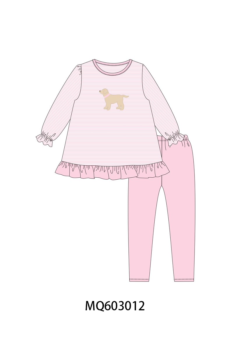 PO84 Blue&pink puppy embroidery stripe collection - ETA late august - closing 3/23