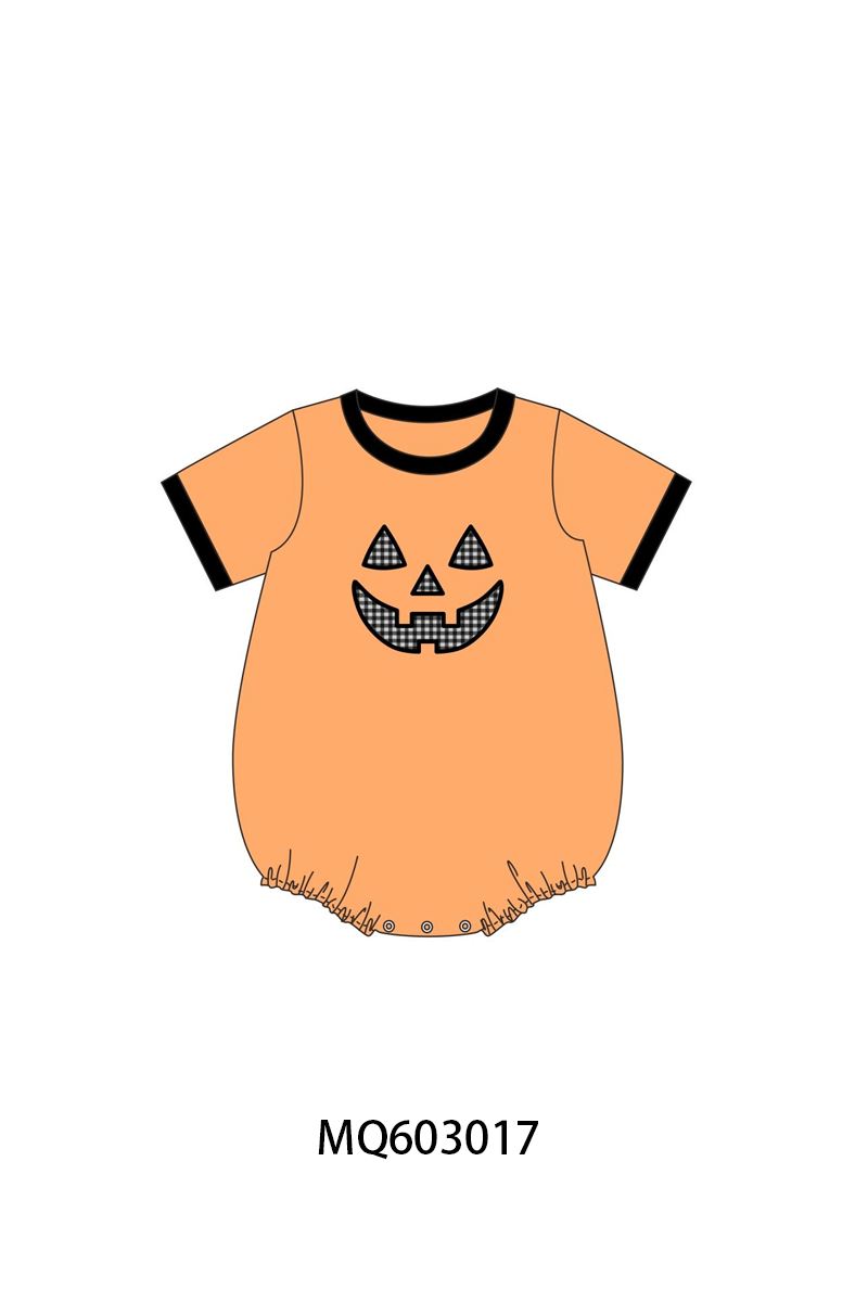 PO84 Orange halloween applique gingham collection - ETA late august - closing 3/23