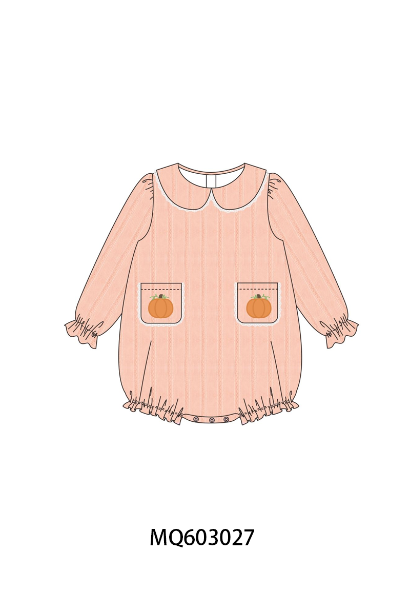 PO84 Coral pumpkin embroidery plaid collection - ETA late august - closing 3/23
