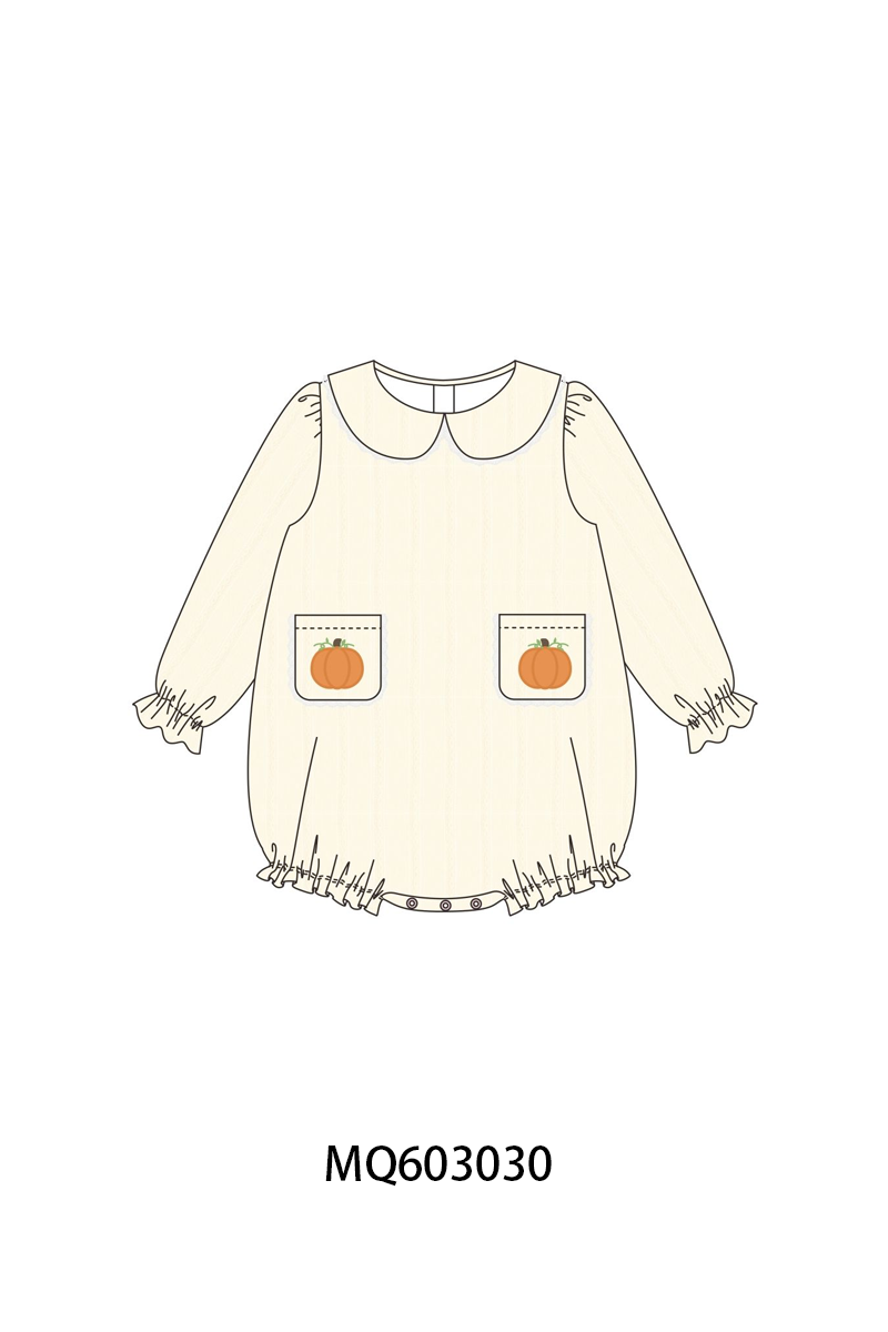 PO84 Beige pumpkin embroidery plaid collection - ETA late august - closing 3/23