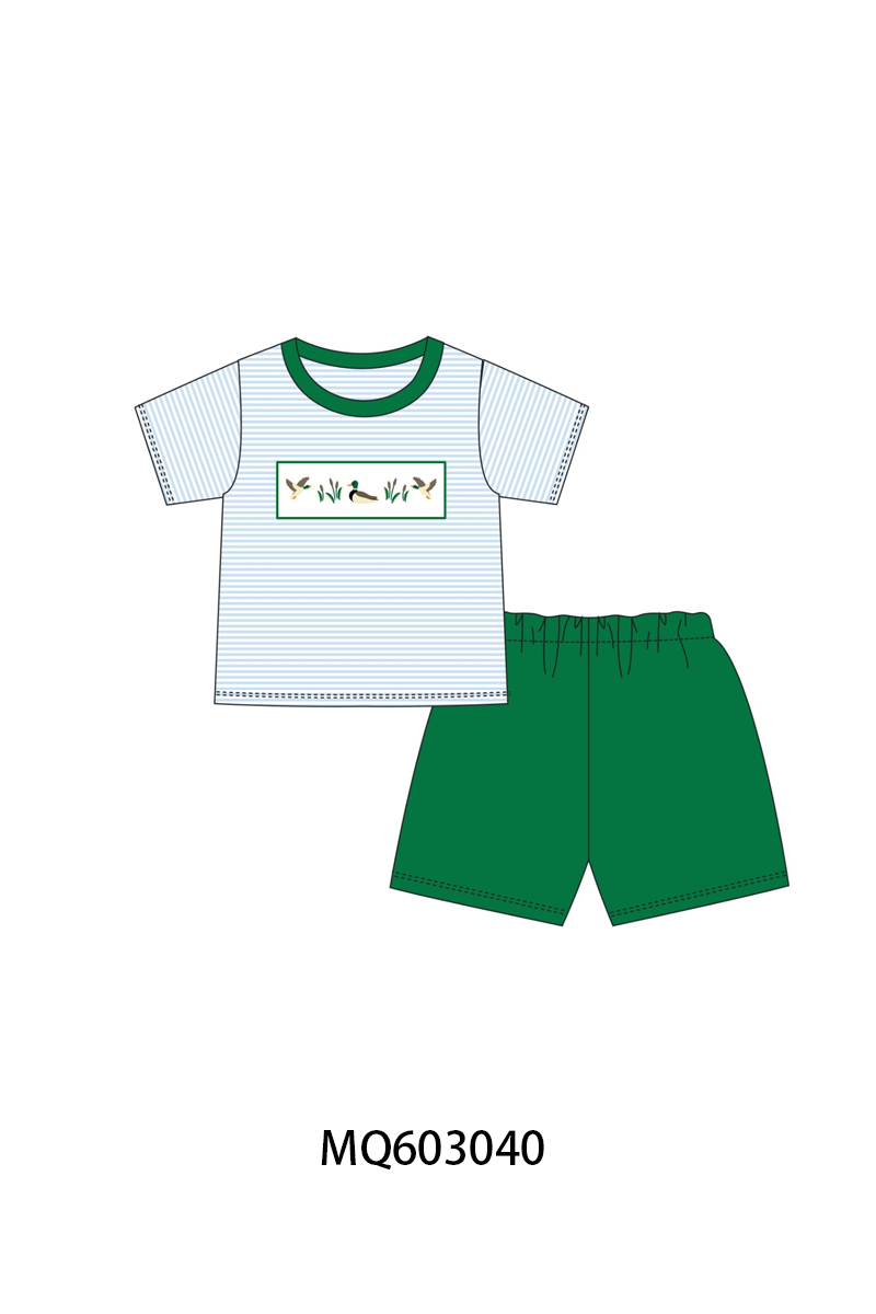 PO84 Green&pink duck embroidery stripe collection - ETA late august - closing 3/23