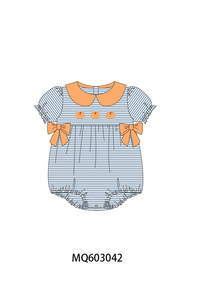 PO84 Teal pumpkin embroidery stripe ruffle collection - ETA late august - closing 3/23