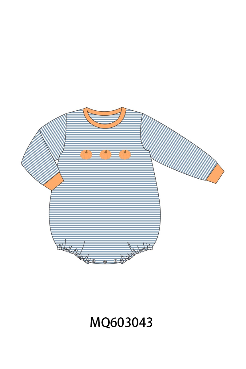 PO84 Teal pumpkin embroidery stripe ruffle collection - ETA late august - closing 3/23