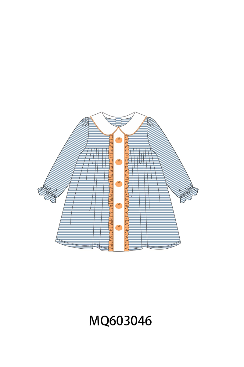 PO84 Teal pumpkin embroidery stripe ruffle collection - ETA late august - closing 3/23