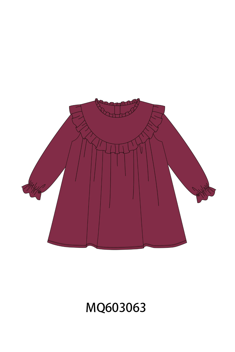 PO84 Multicolored velvet ruffle dress collection 1 - ETA late august - closing 3/23