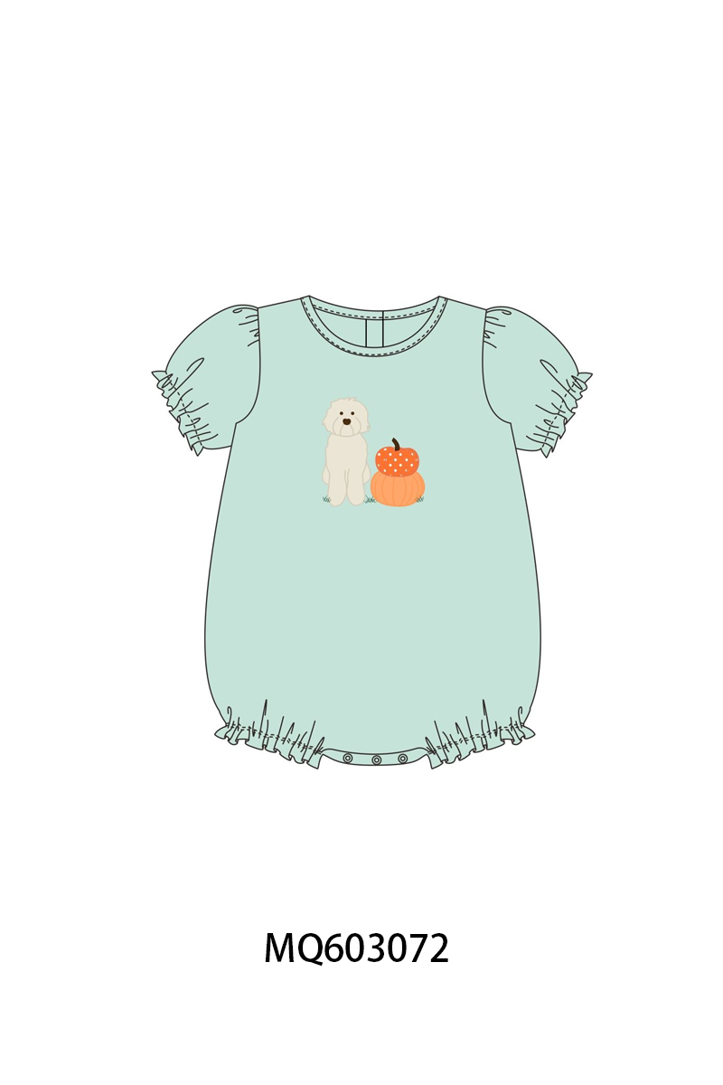 PO84 Green puppy pumpkin embroidery collection - ETA late august - closing 3/23