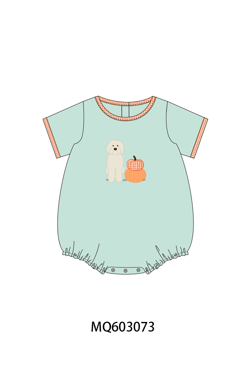 PO84 Green puppy pumpkin embroidery collection - ETA late august - closing 3/23