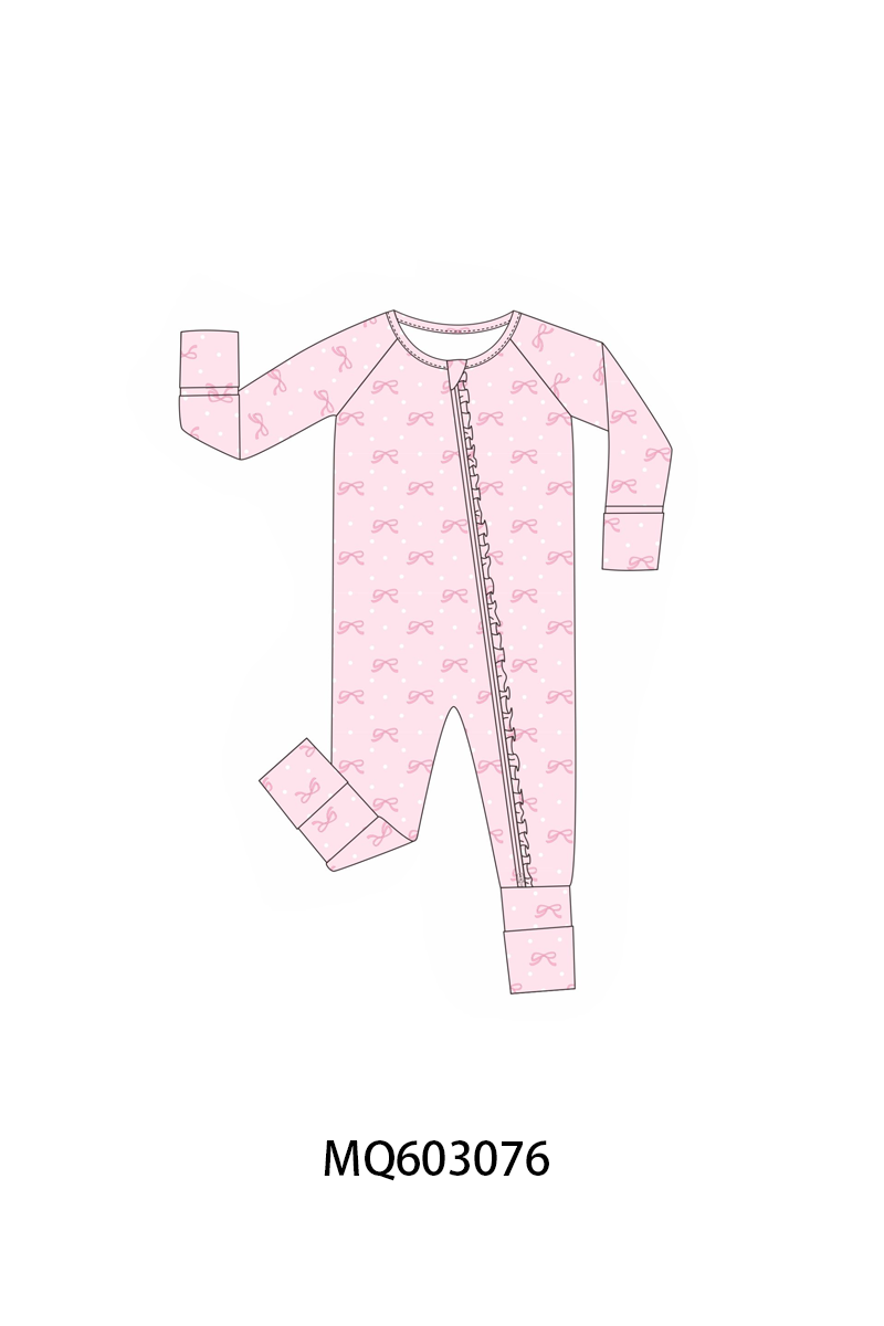 PO84 Pink bow print ruffle collection - ETA late august - closing 3/23