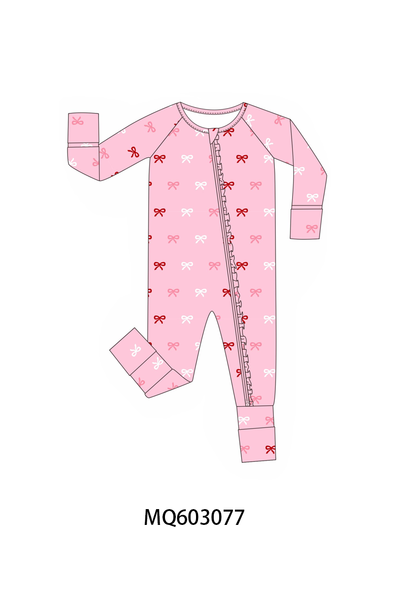 PO84 Pink bow print ruffle collection - ETA late august - closing 3/23