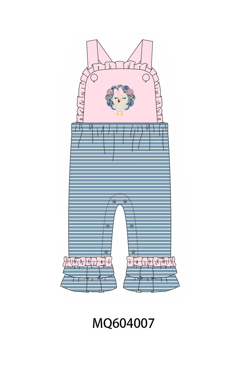 PO87 Pink thanksgiving turkey applique ruffle collection - closing 4/20 - ETA early October