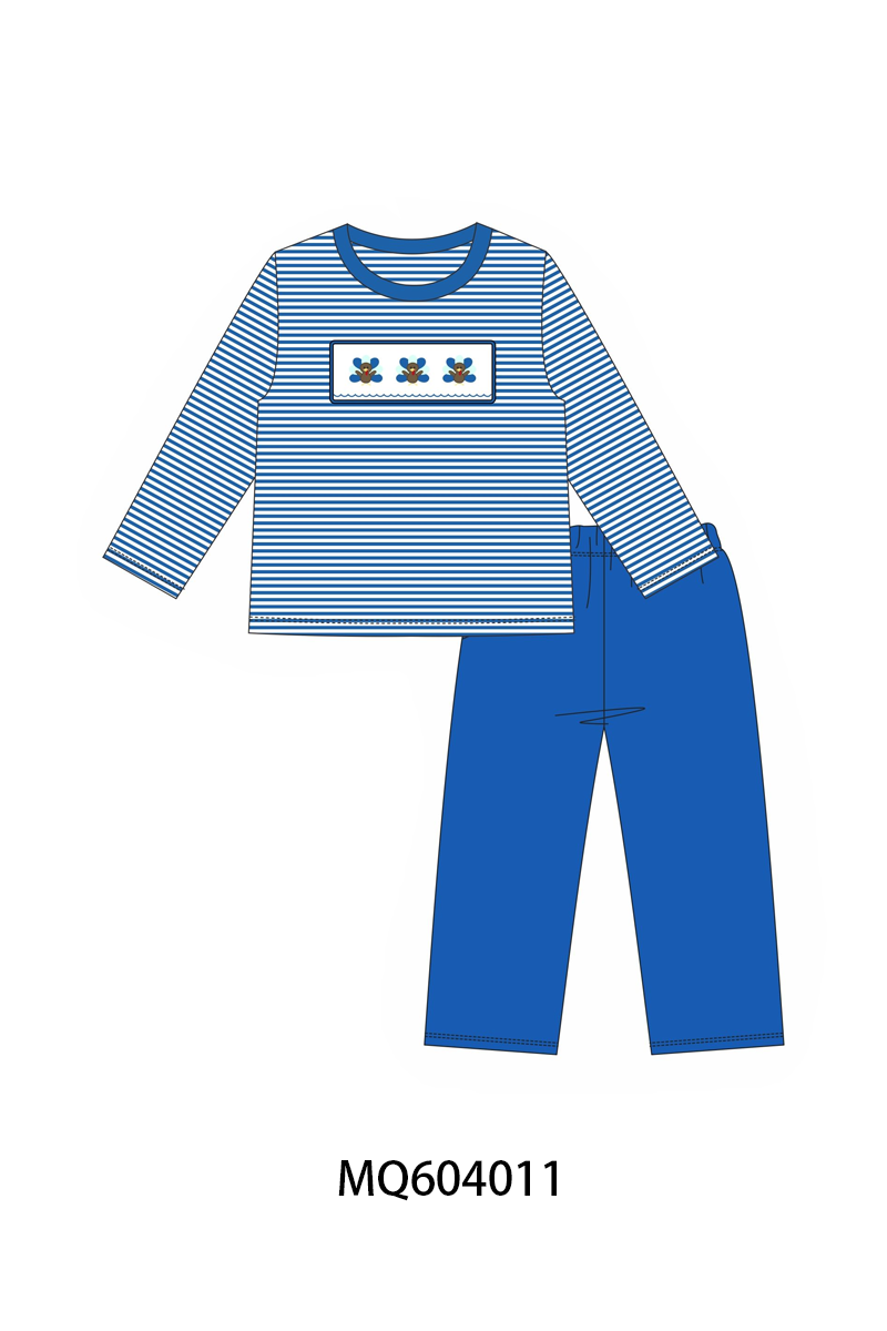 PO87 Pink&blue thanksgiving turkey embroidery stripe collection - closing 4/20 - ETA early October