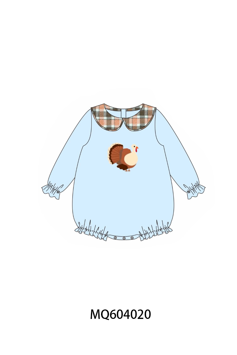 PO87 Blue thanksgiving turkey embroidery collection - closing 4/20 - ETA early October
