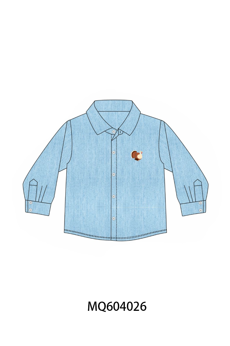 PO87 Blue thanksgiving turkey embroidery collection - closing 4/20 - ETA early October