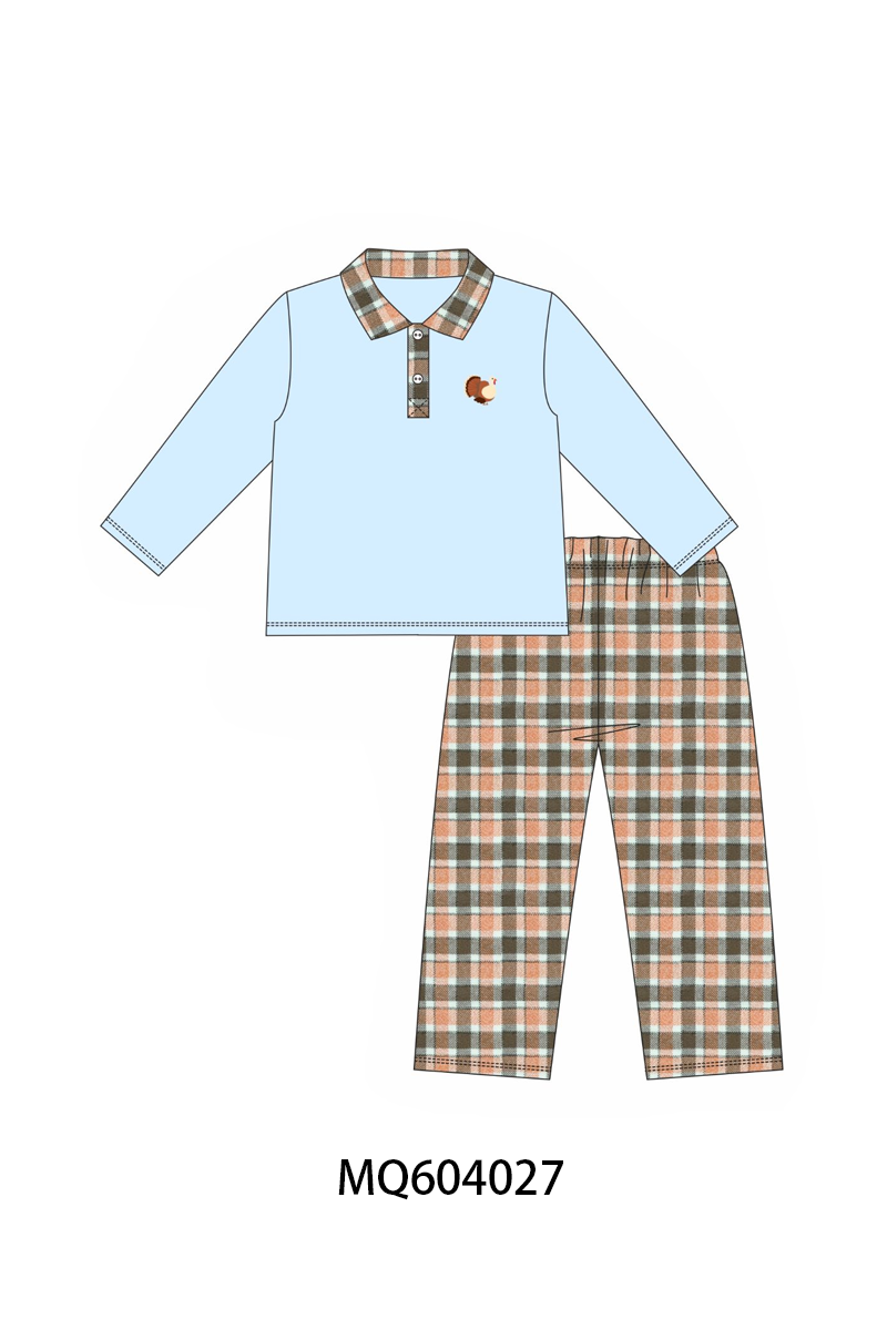 PO87 Blue thanksgiving turkey embroidery collection - closing 4/20 - ETA early October