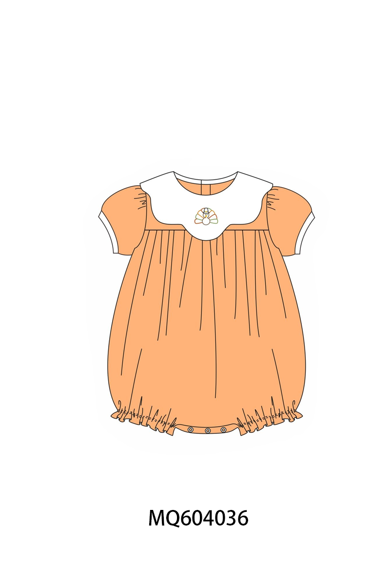 PO87 Orange thanksgiving turkey embroidery collection - closing 4/20 - ETA early October