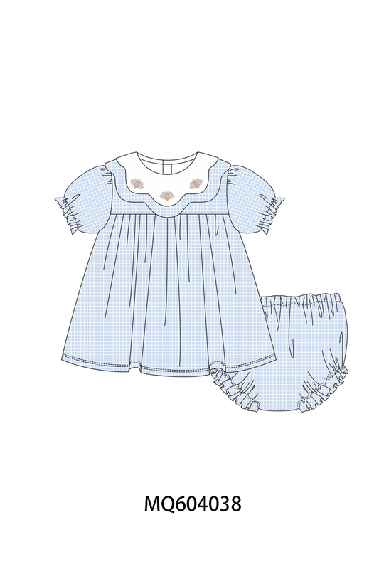 PO87 Blue thanksgiving turkey embroidery plaid collection - closing 4/20 - ETA early October