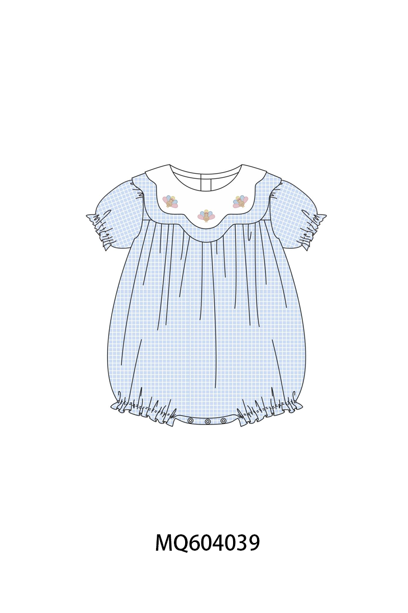 PO87 Blue thanksgiving turkey embroidery plaid collection - closing 4/20 - ETA early October