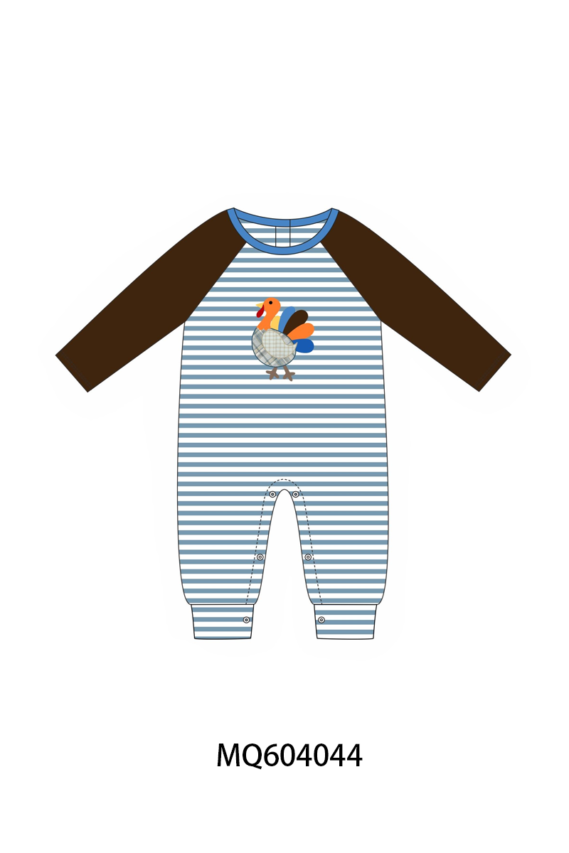 PO87 Thanksgiving turkey applique stripe collection - closing 4/20 - ETA early October