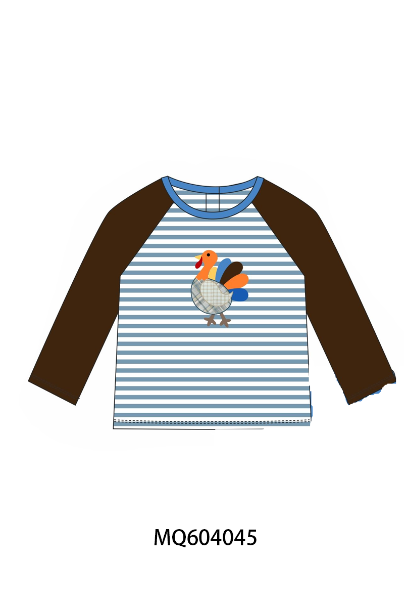 PO87 Thanksgiving turkey applique stripe collection - closing 4/20 - ETA early October