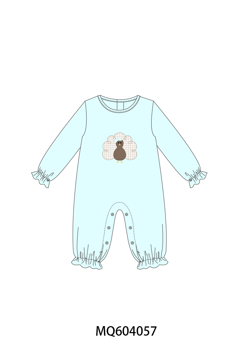 PO87 Blue thanksgiving turkey applique collection - closing 4/20 - ETA early October