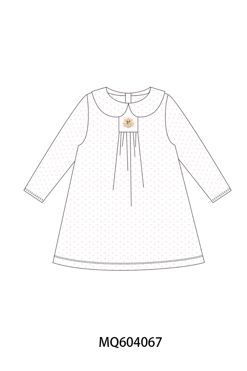PO87 Pink dot thanksgiving turkey embroidery collection - closing 4/20 - ETA early October