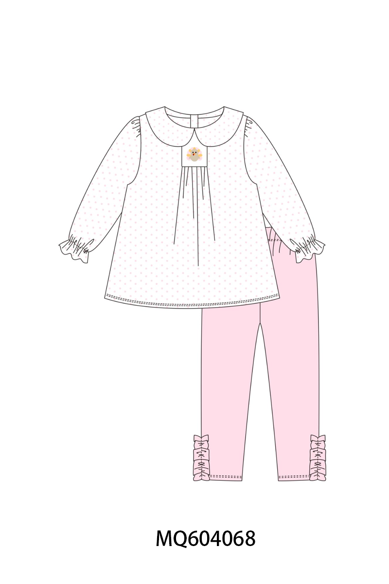 PO87 Pink dot thanksgiving turkey embroidery collection - closing 4/20 - ETA early October