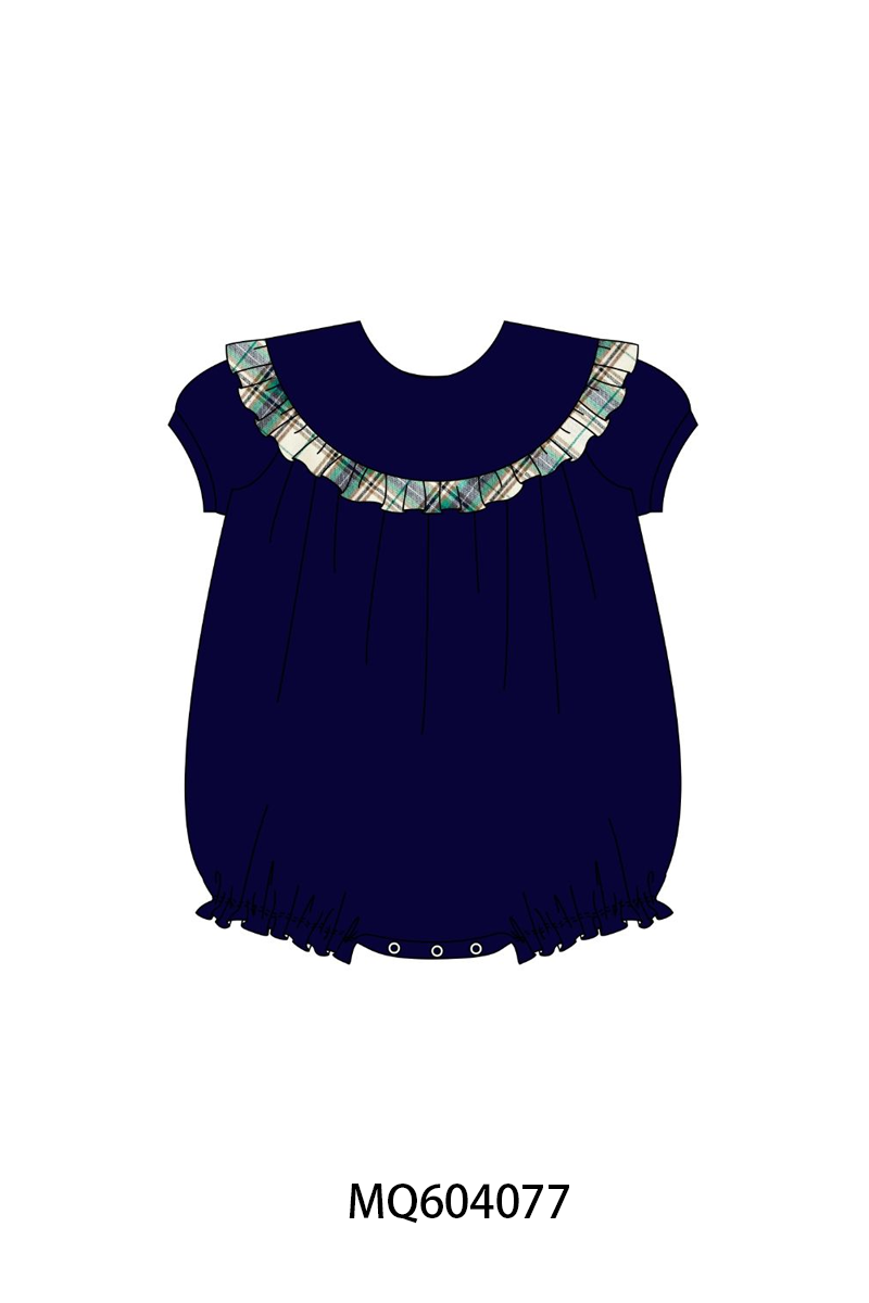 PO87 Navy ruffle plaid collection - closing 4/20 - ETA early October