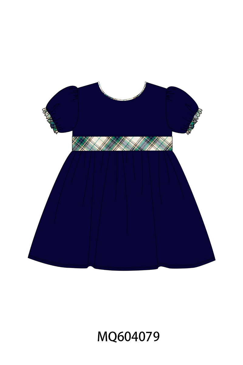 PO87 Navy ruffle plaid collection - closing 4/20 - ETA early October