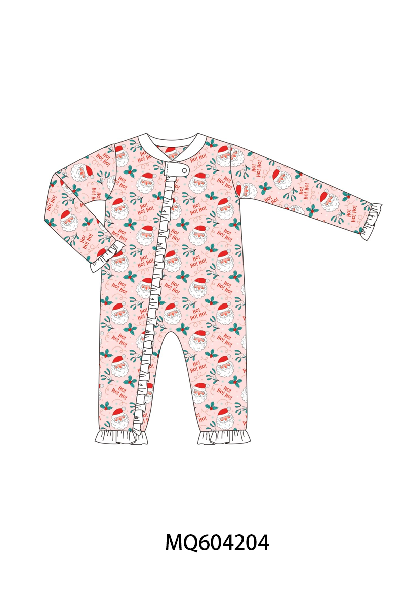 PO89 Pink&green christmas santa claus plaid bamboo collection - closing 5/4 - ETA late october