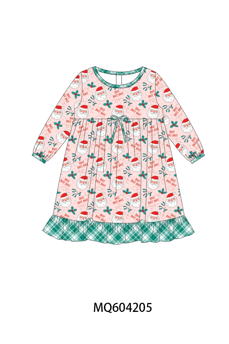 PO89 Pink&green christmas santa claus plaid bamboo collection - closing 5/4 - ETA late october