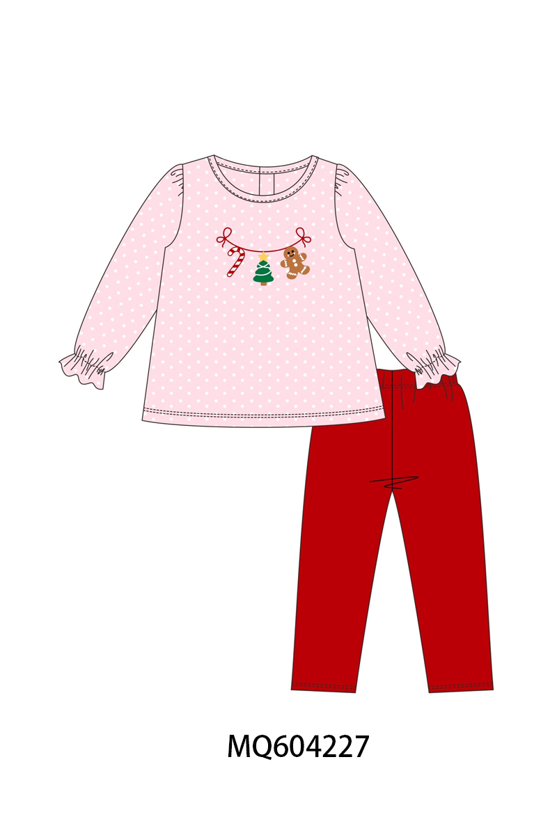 PO89 Pink&blue christmas tree gingerbread candy cane embroidery collection - closing 5/4 - ETA late october