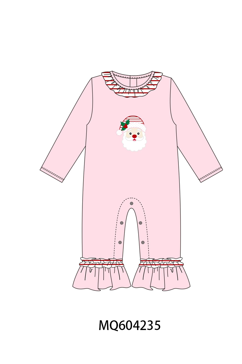 PO89 Pink&blue christmas santa claus applique collection - closing 5/4 - ETA late october