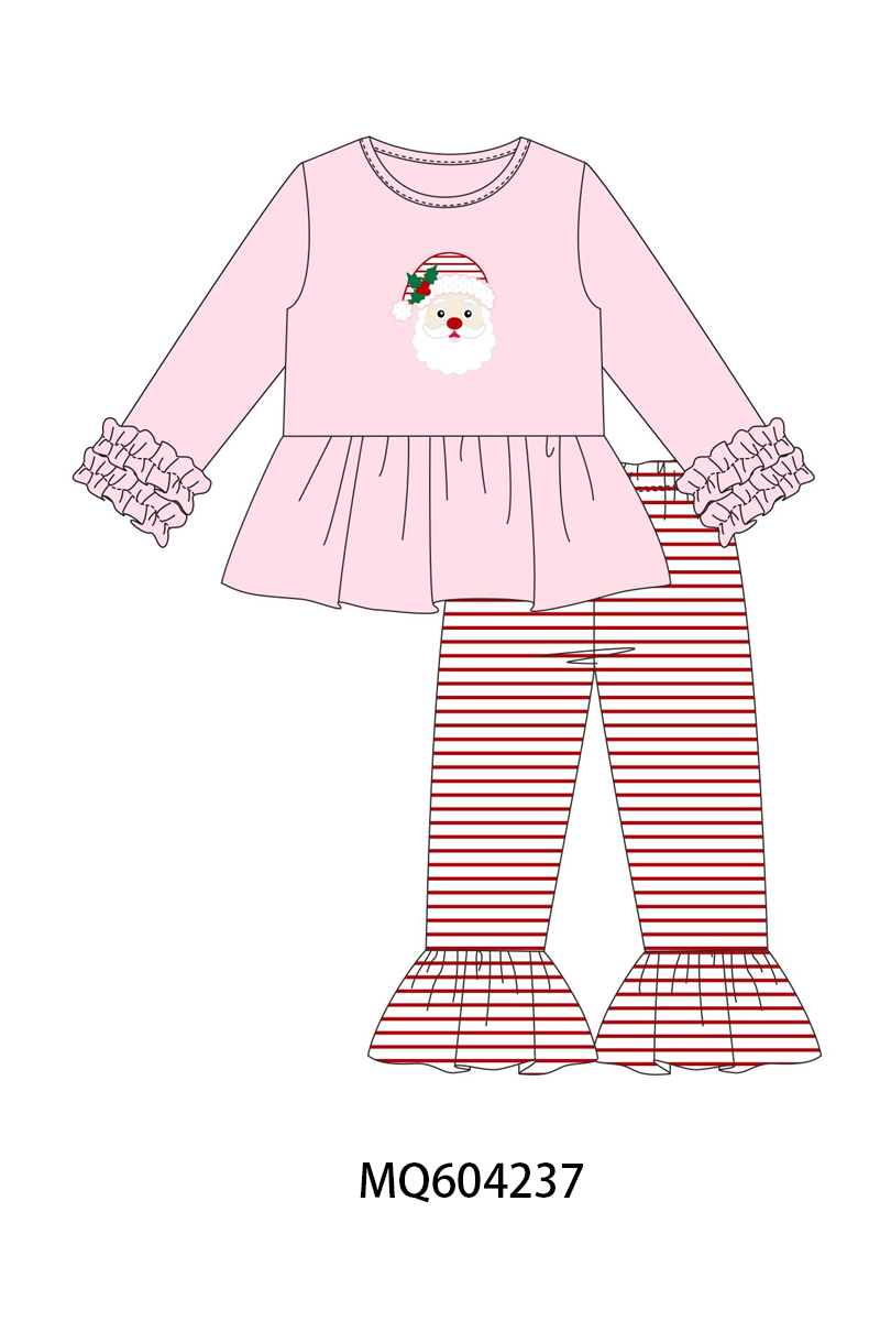 PO89 Pink&blue christmas santa claus applique collection - closing 5/4 - ETA late october