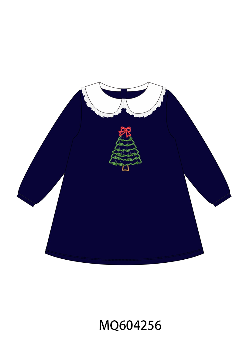 PO89 Navy christmas tree embroidery collection - closing 5/4 - ETA late october
