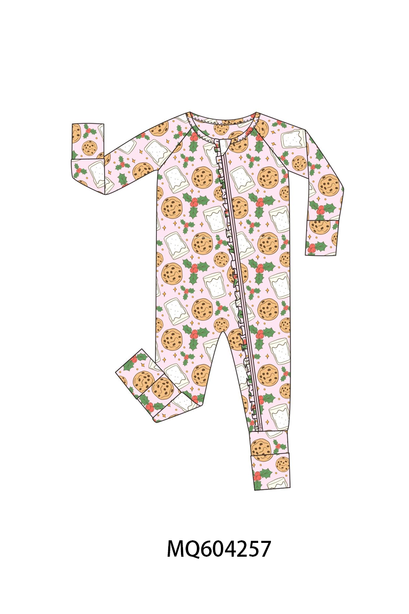 PO89 Christmas cookie milk holly print bamboo collection - closing 5/4 - ETA late october