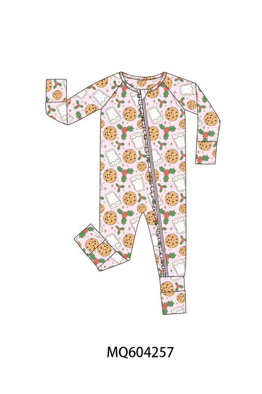 PO89 Christmas cookie milk holly print bamboo collection - closing 5/4 - ETA late october