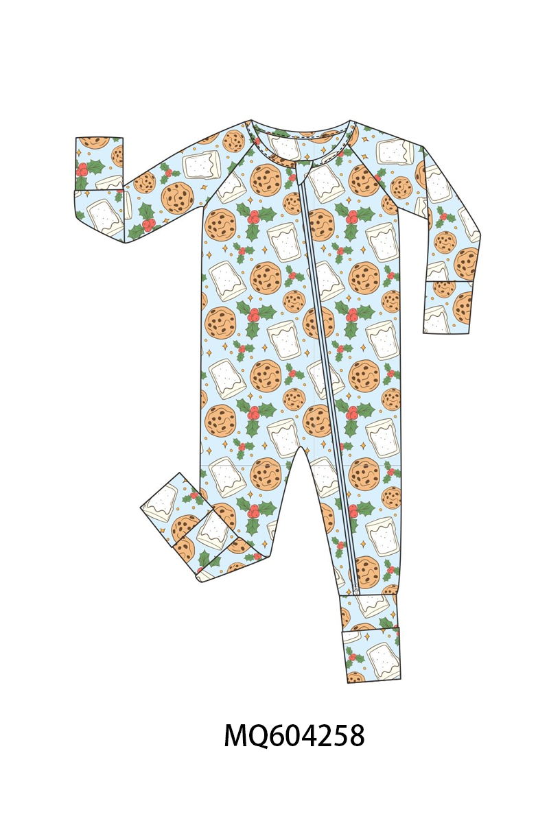 PO89 Christmas cookie milk holly print bamboo collection - closing 5/4 - ETA late october