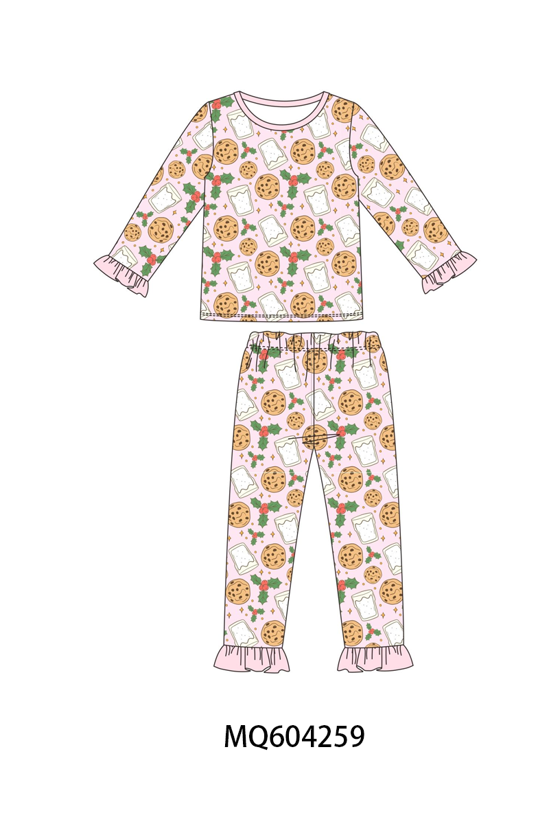 PO89 Christmas cookie milk holly print bamboo collection - closing 5/4 - ETA late october