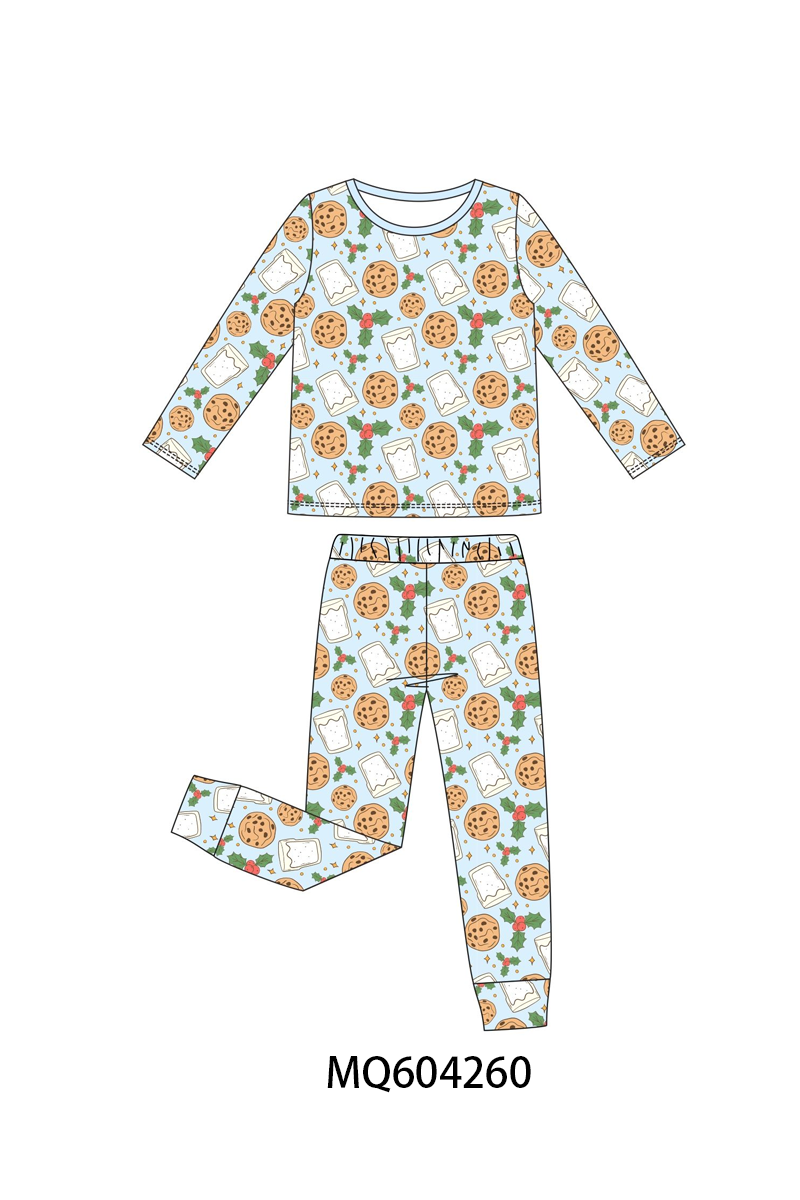 PO89 Christmas cookie milk holly print bamboo collection - closing 5/4 - ETA late october