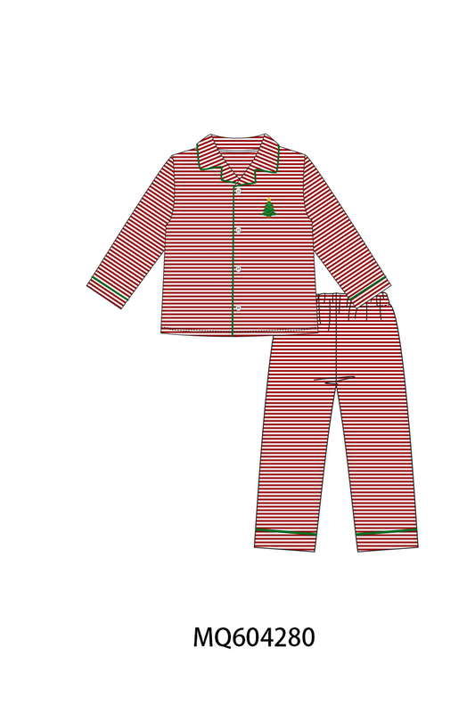 PO89 Red stripe christmas tree embroidery collection - closing 5/4 - ETA late october