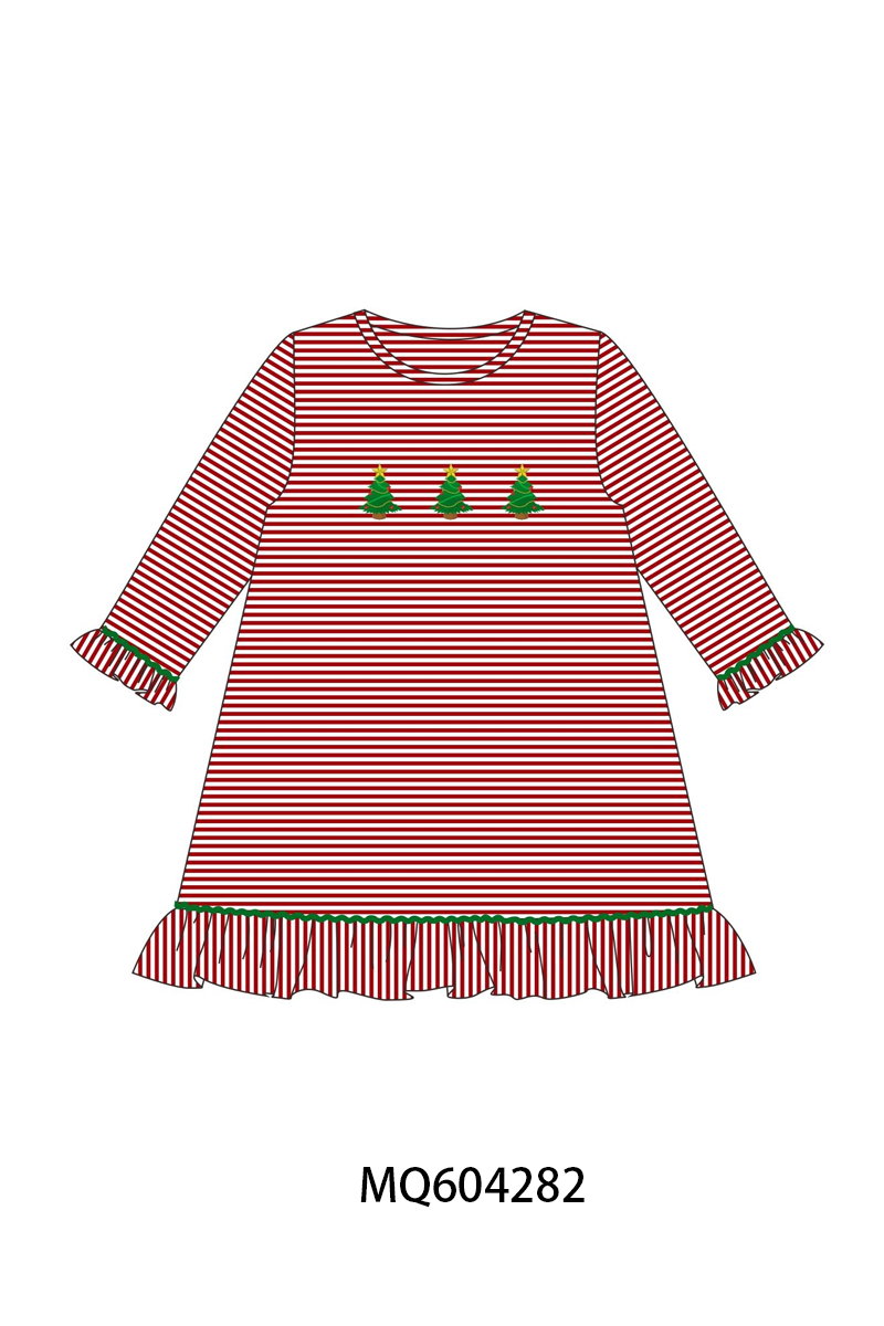PO89 Red stripe christmas tree embroidery collection - closing 5/4 - ETA late october